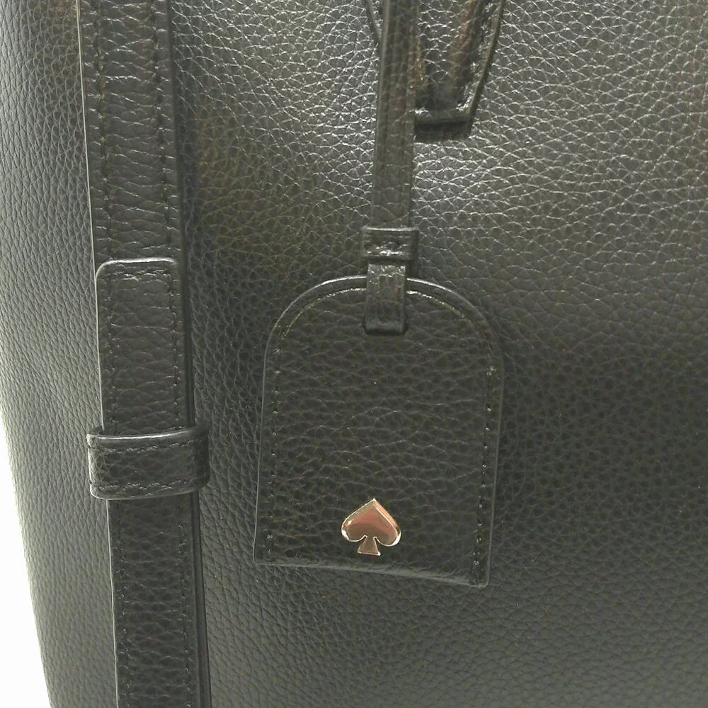 Kate Spade New York Eva Medium Top Zip Satchel Black Pebbled leather| Crossbody